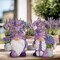 2PCS Lavender Dream Gnome Set - Purple Fragrance Wonderland Journey Spring Swedish Tomte Elf Dwarf Figurines Summer Gnome Indoor Home Decor Gift (Lavender)
